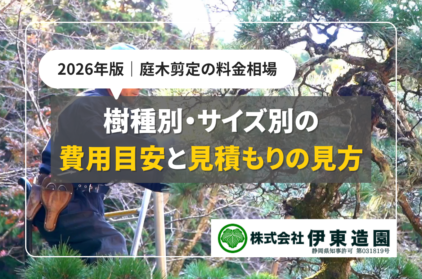 【浜松市・磐田市版】庭木剪定の料金相場2026|樹種別・サイズ別の費用目安と見積もりの見方サムネイル